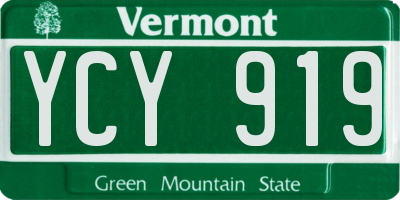 VT license plate YCY919