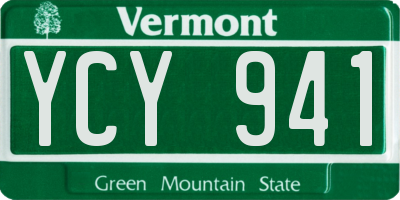 VT license plate YCY941