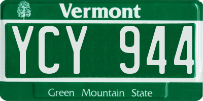 VT license plate YCY944