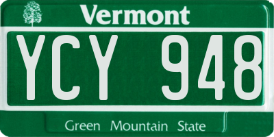 VT license plate YCY948