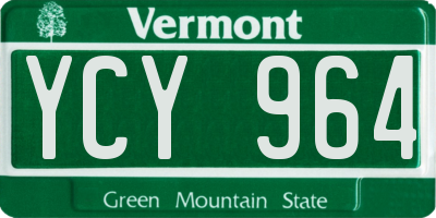 VT license plate YCY964