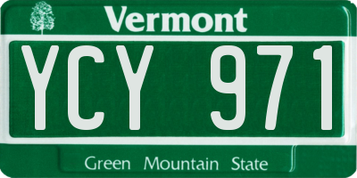 VT license plate YCY971