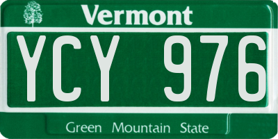 VT license plate YCY976