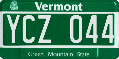 VT license plate YCZ044
