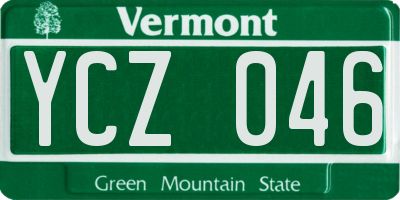 VT license plate YCZ046