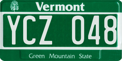 VT license plate YCZ048