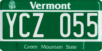 VT license plate YCZ055