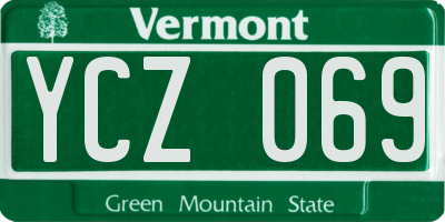 VT license plate YCZ069