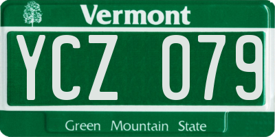 VT license plate YCZ079