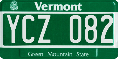 VT license plate YCZ082
