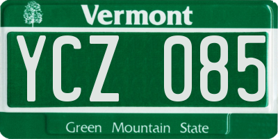 VT license plate YCZ085