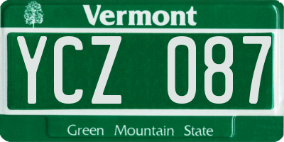 VT license plate YCZ087
