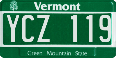 VT license plate YCZ119