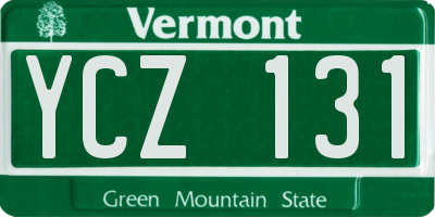 VT license plate YCZ131