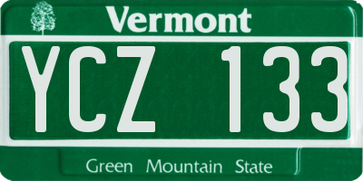 VT license plate YCZ133