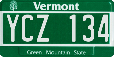 VT license plate YCZ134