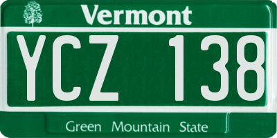 VT license plate YCZ138