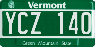 VT license plate YCZ140