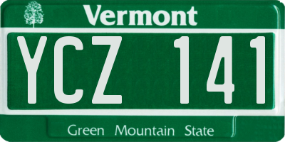 VT license plate YCZ141