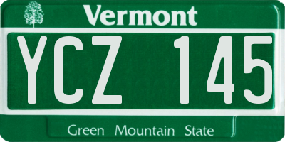 VT license plate YCZ145