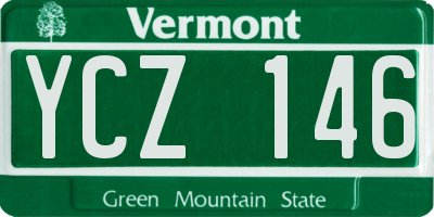 VT license plate YCZ146