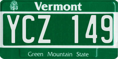 VT license plate YCZ149