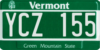 VT license plate YCZ155