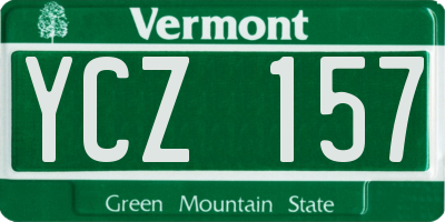 VT license plate YCZ157