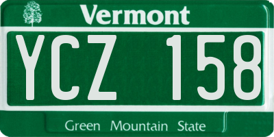 VT license plate YCZ158