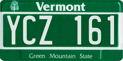VT license plate YCZ161