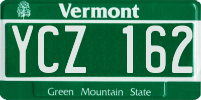 VT license plate YCZ162