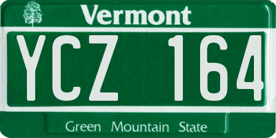 VT license plate YCZ164