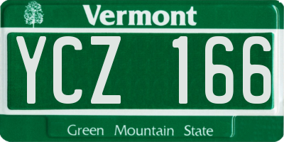 VT license plate YCZ166