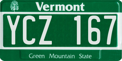 VT license plate YCZ167