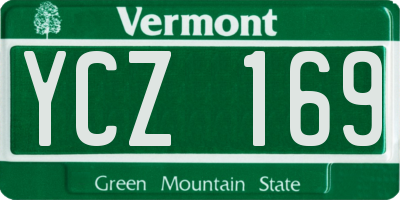 VT license plate YCZ169