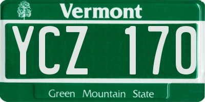 VT license plate YCZ170