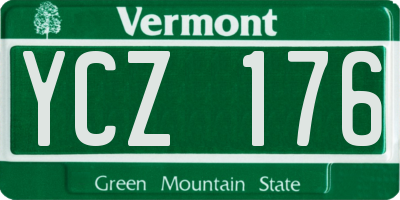 VT license plate YCZ176