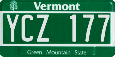 VT license plate YCZ177