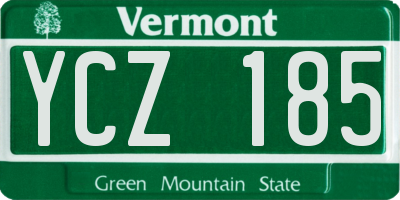 VT license plate YCZ185