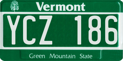 VT license plate YCZ186
