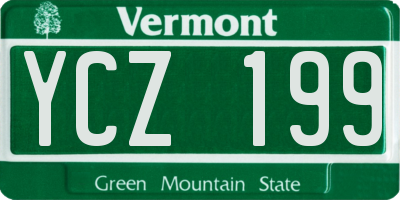 VT license plate YCZ199