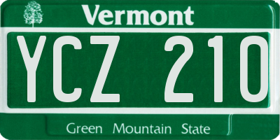VT license plate YCZ210