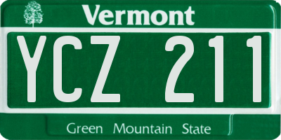 VT license plate YCZ211