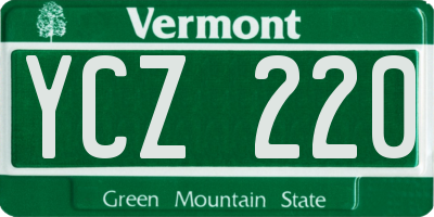 VT license plate YCZ220
