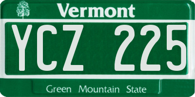 VT license plate YCZ225