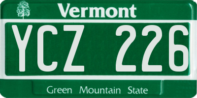 VT license plate YCZ226