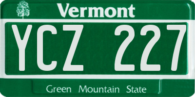 VT license plate YCZ227