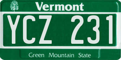 VT license plate YCZ231