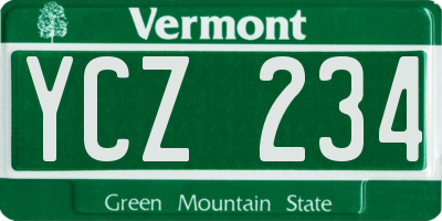 VT license plate YCZ234