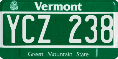 VT license plate YCZ238